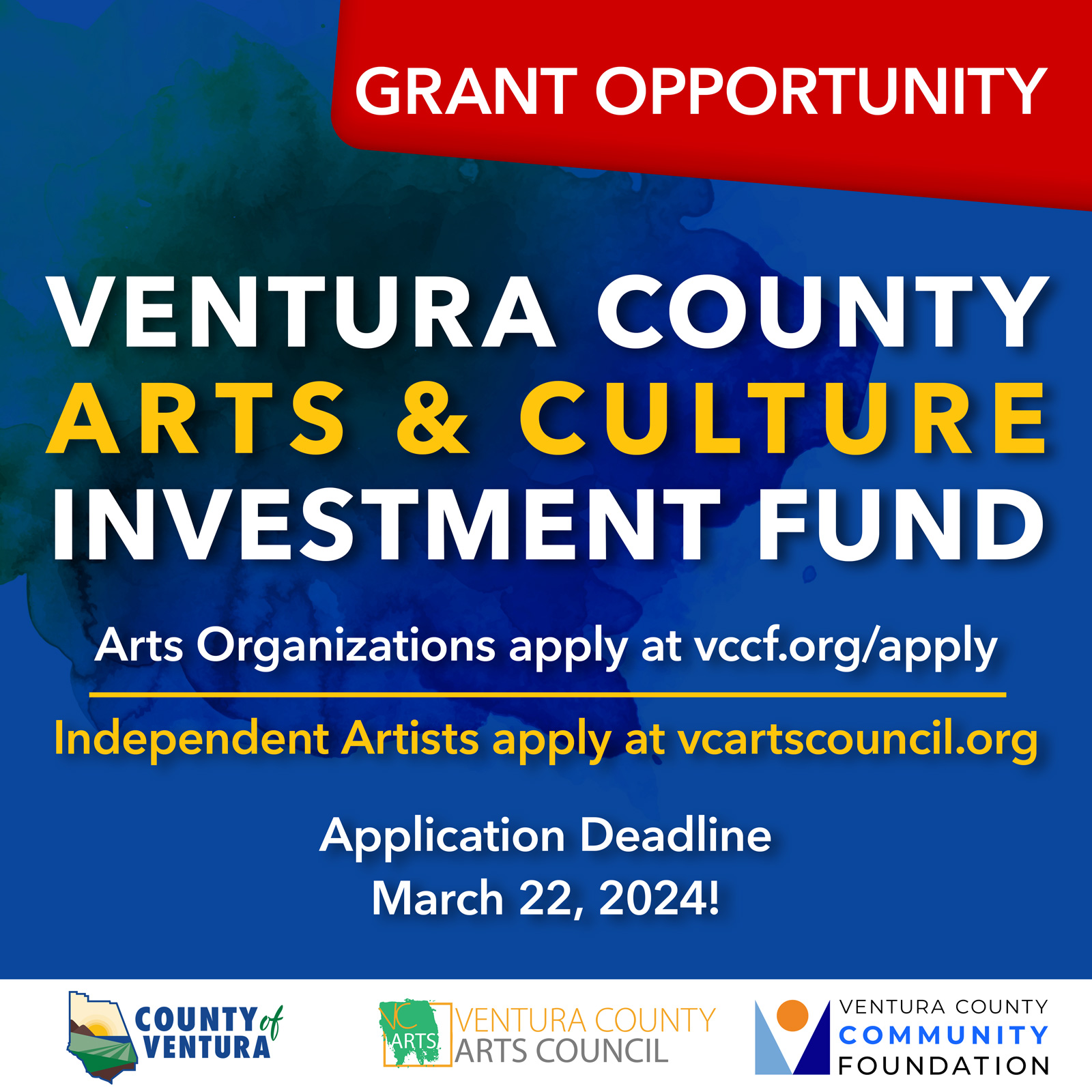 VENTURA COUNTY ARTS AND CULTURE INVESMENT FUND GRANT OPPORTUNITY